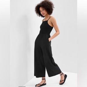 Gap NWT Smocked Wide-Leg Cami Jumpsuit XL